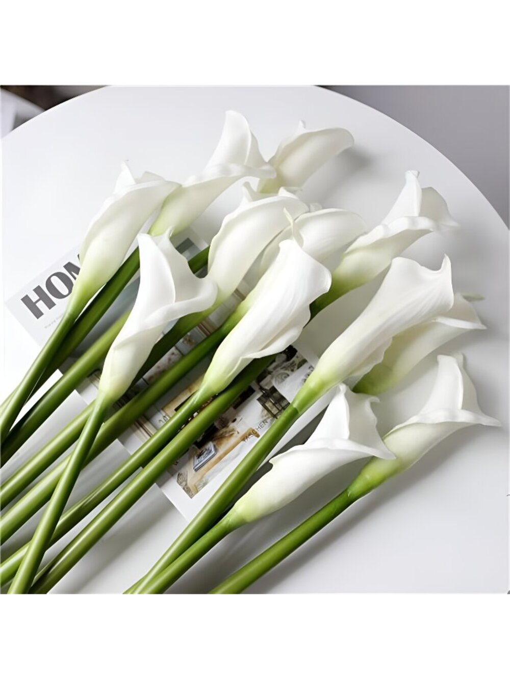 12 Pcs. 26" Calla Lily Artificial Flowers,Real Touch Long Stem Faux Calla Lilies
